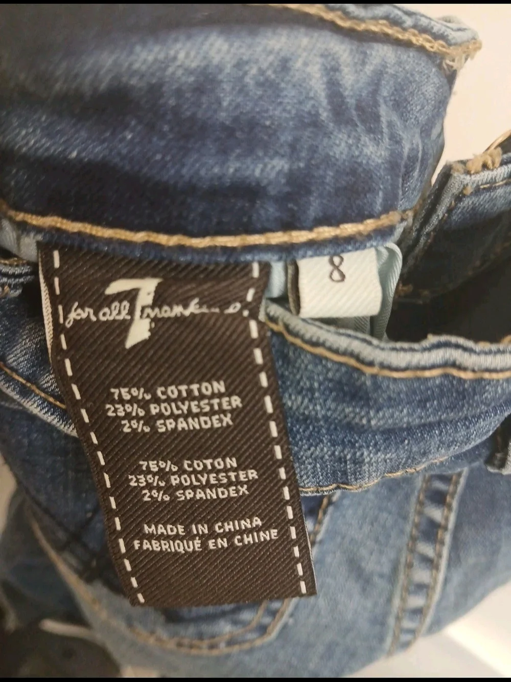 7 For All Mankind Girls The Ankle Skinny Blue Jeans #142